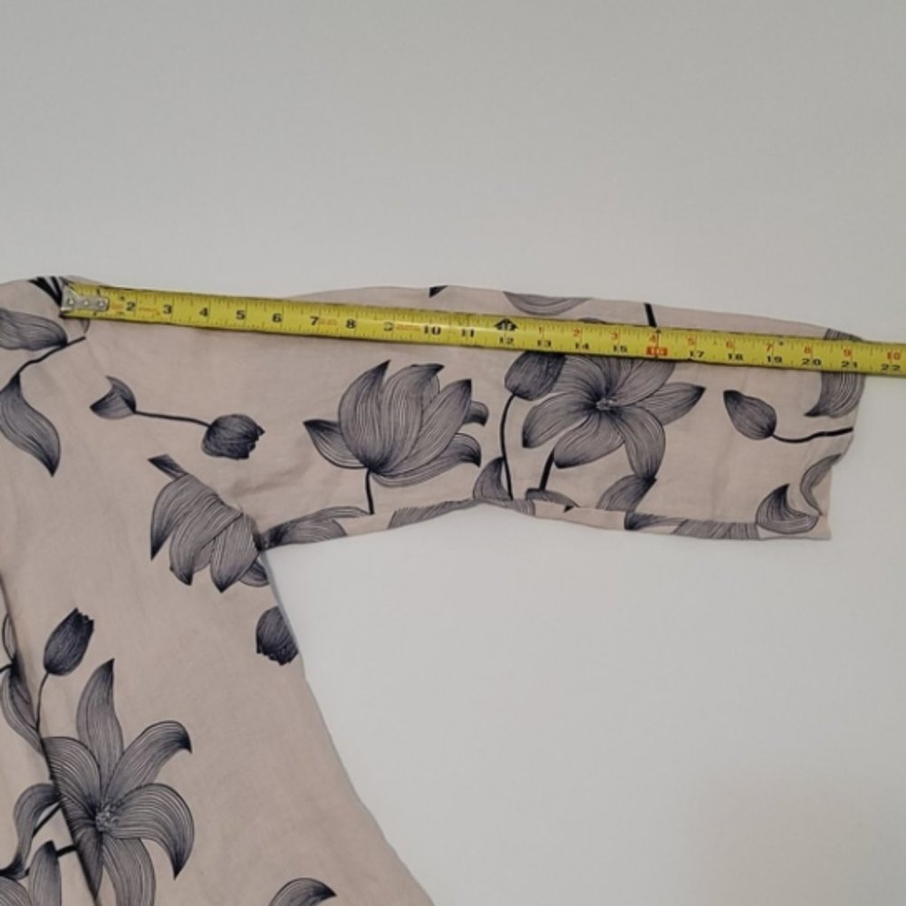 Italian Linen Cardigan Shirt With Print - Picture 9 of 10